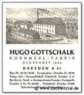 Anzeige Hornmehl Fabrik Lockwitz